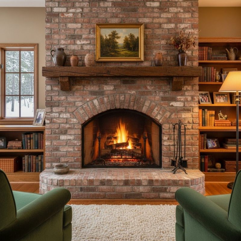 Local Brick Fireplace Installation in Andover, MA