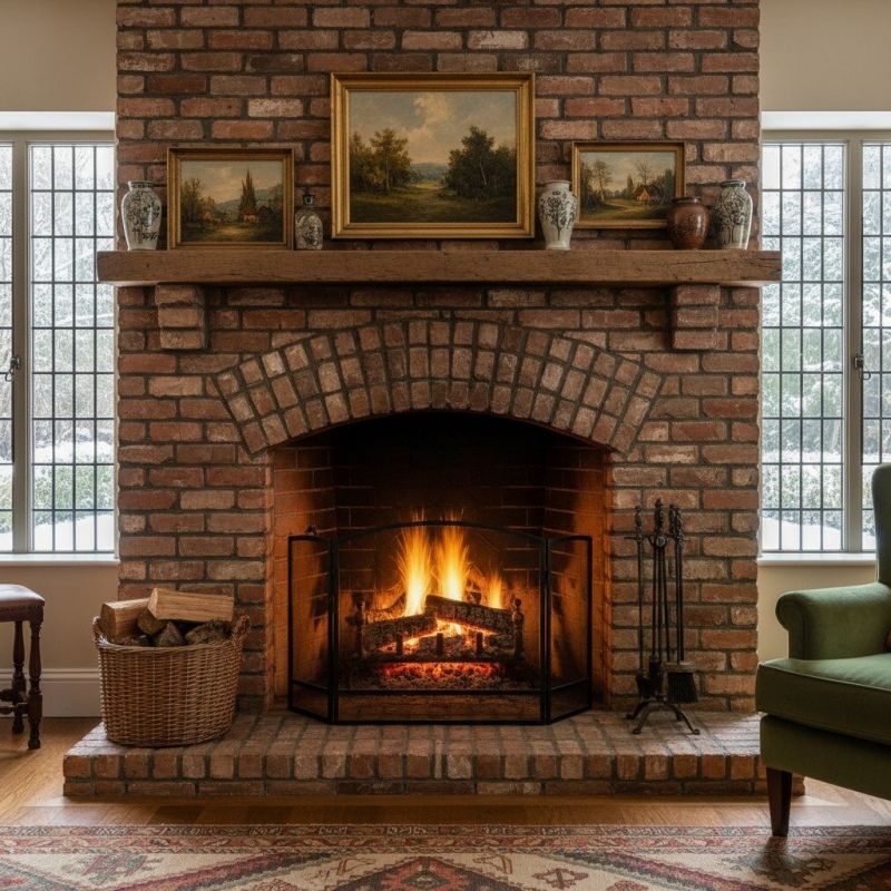 Local Brick Fireplace Installation in Norton, MA