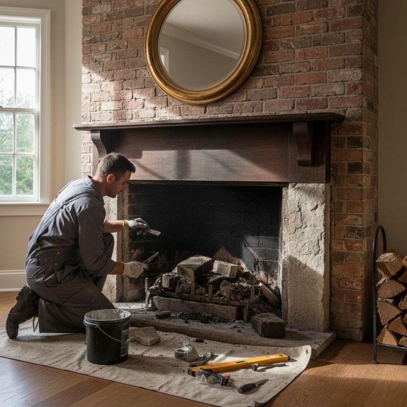 Local Brick Fireplace Installation in Reading, MA