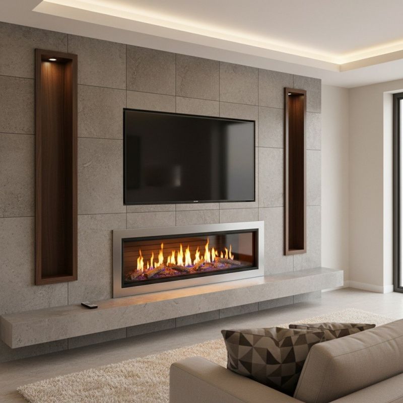Brick Fireplace Installation