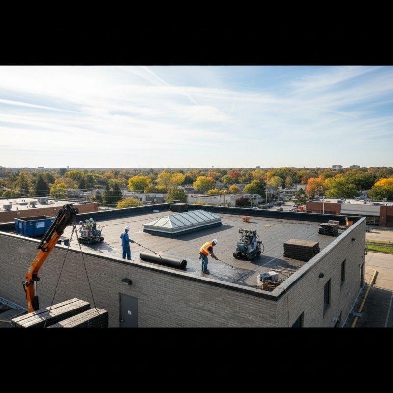 Single Ply Roof Installation